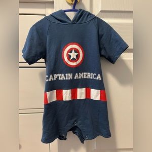 Captain America baby onesies size: baby 6mths. Like new condition